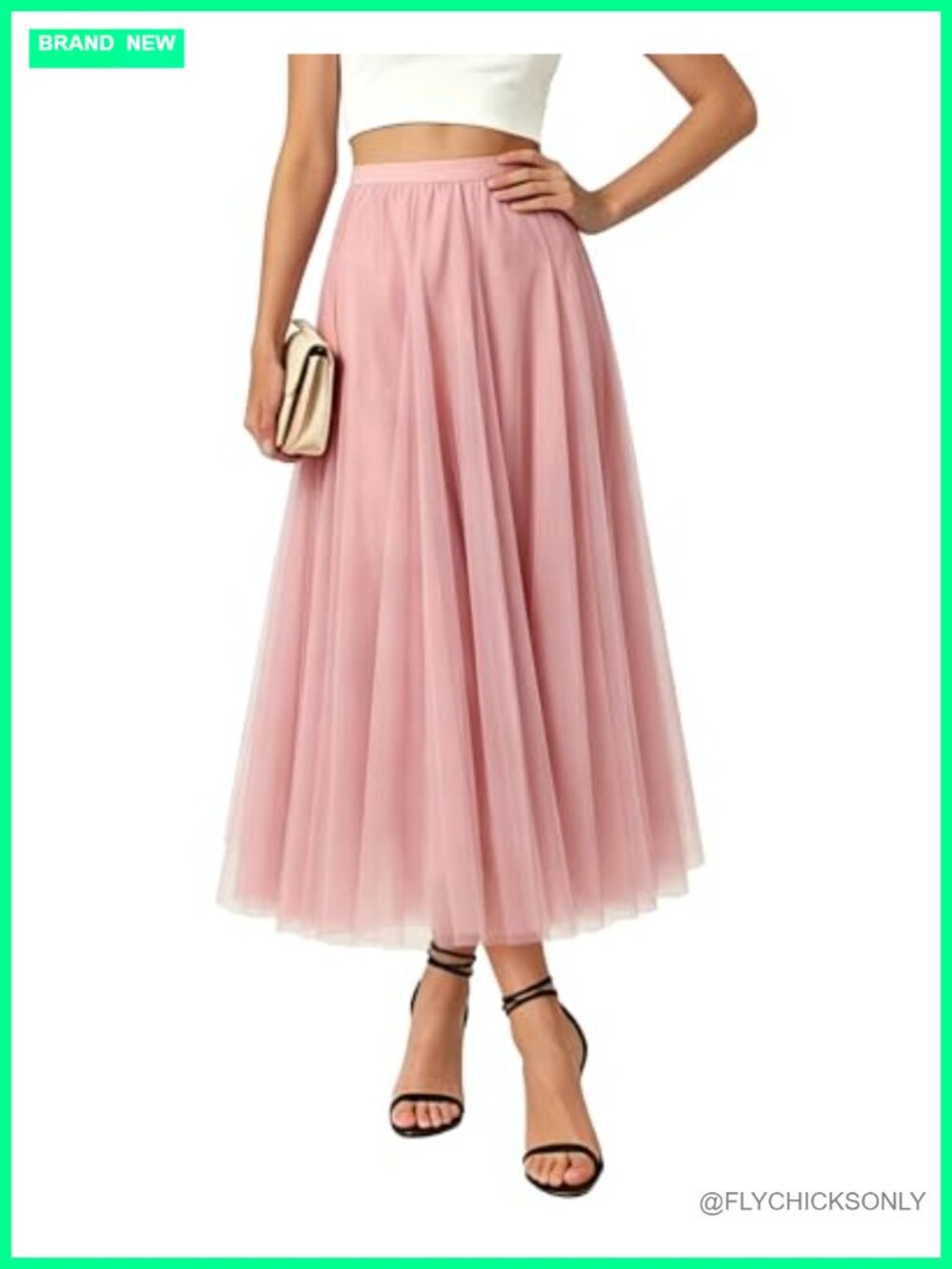 Women's Tulle Tutu Maxi Skirt A-Line High Waisted Flowy Layered